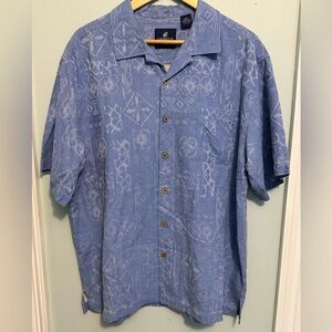 Caribbean Joe Blue Floral Men's Shirt